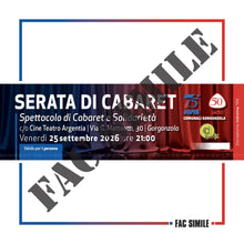 Carica l'immagine nel visualizzatore di Gallery, Spettacolo "SERATA DI CABARET" - [Venerdi 25 settembre 2026]
