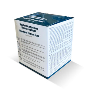 Mascherina filtrante FFP3 NR Senza valvola - Certificate CE 2797 - [Solo box da 30pz] - Gidesign