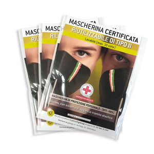 Mascherina facciale CERTIFICATA lavabile e riutilizzabile per Adulti di Tipo II- Dispositivo medico - Gidesign
