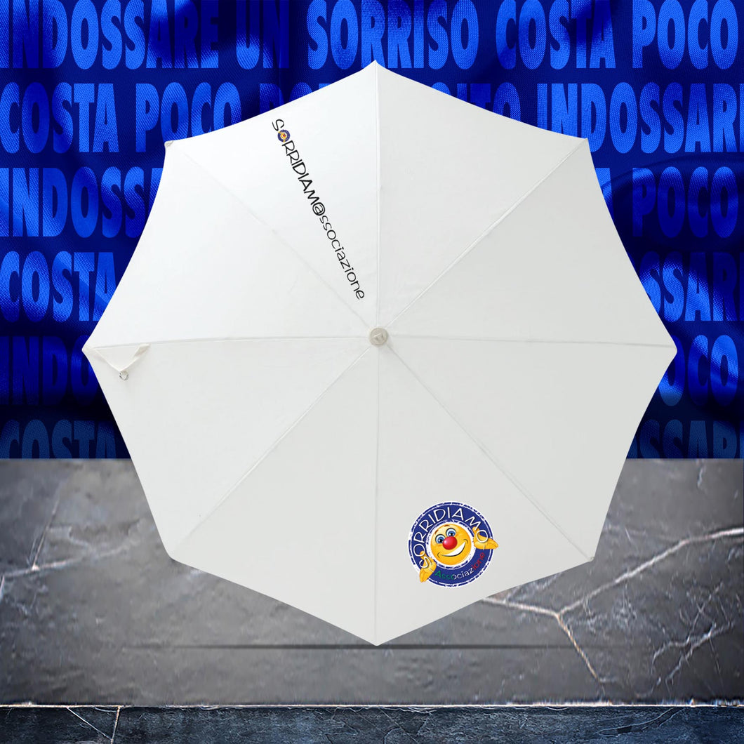 Mini ombrello bianco Sorridiamo Associazione - Gidesign