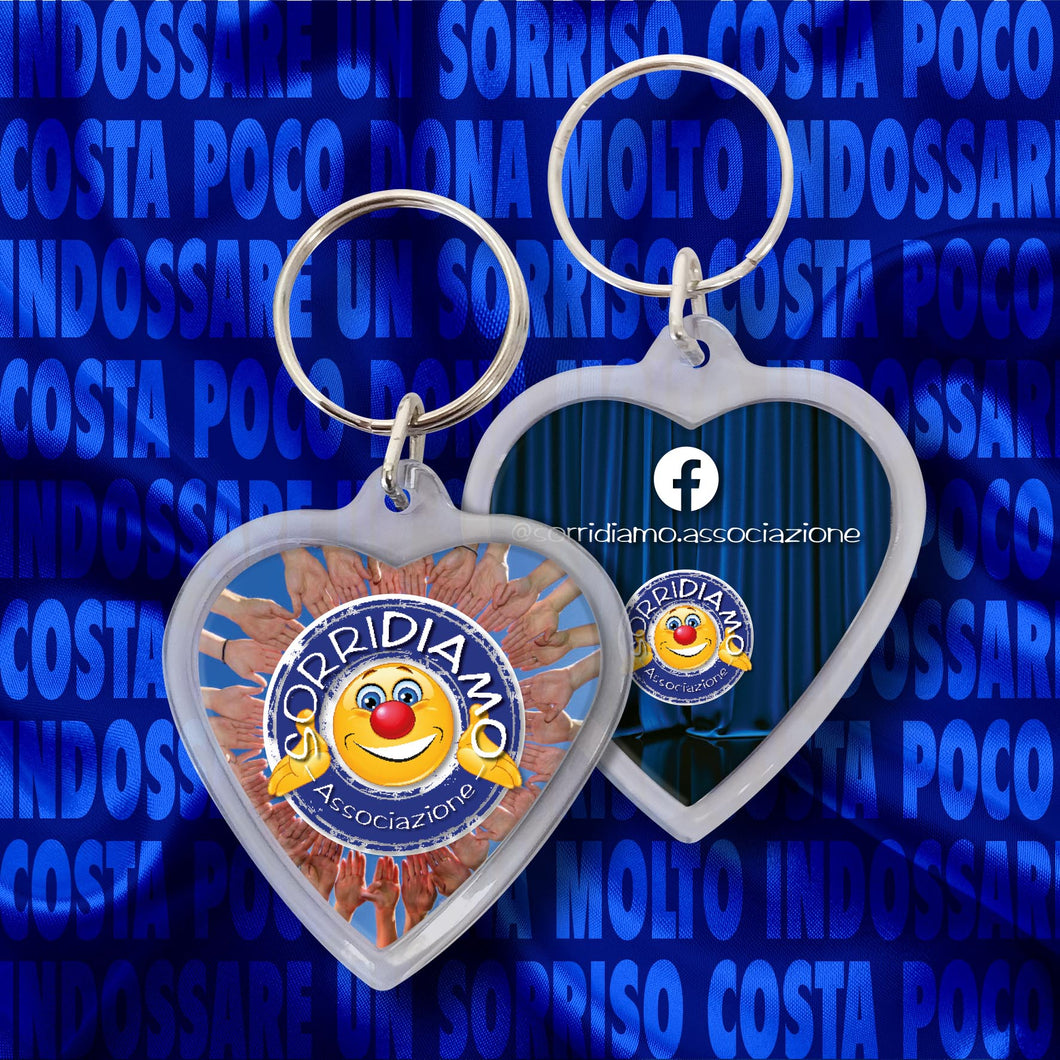 Portachiavi [Cuore] Sorridiamo Associazione - Gidesign