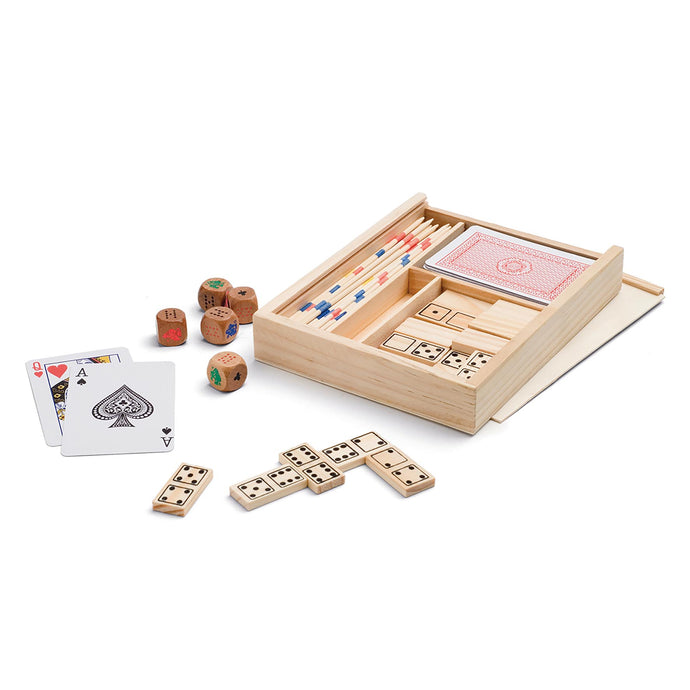 Siard - Set di giochi 4 in 1 in scatola di legno - Gidesign